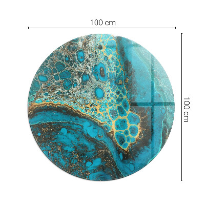 Glasplatte für Kaminöfen rund Abstraktes organisches Muster