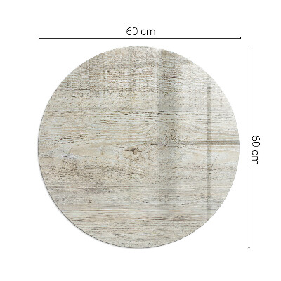 Vorlegeplatte für Kaminöfen rund Helle Holzstruktur