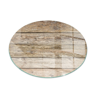 Vorlegeplatte für Kaminöfen rund Holzbrett Textur