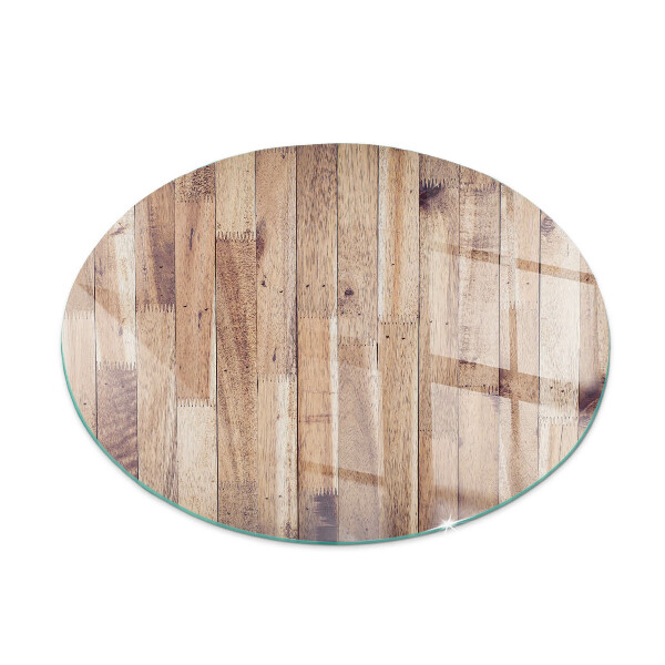 Glasplatte für Kaminöfen rund Holzbrett im Layout