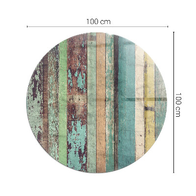 Vorlegeplatte für Kaminöfen rund Bretter in verschiedenen Farbtönen