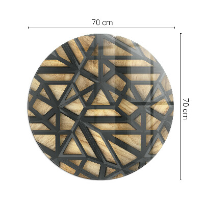 Glasplatte für Kaminöfen rund Geometrie mit Holz