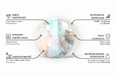 Vorlegeplatte für Kaminöfen rund Geometrisches 3D-Muster