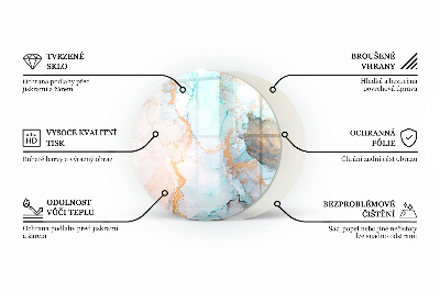 Vorlegeplatte für Kaminöfen rund Geometrisches 3D-Muster