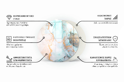 Vorlegeplatte für Kaminöfen rund Geometrisches 3D-Muster