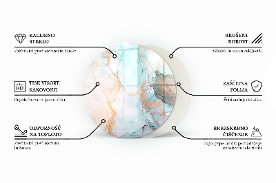 Vorlegeplatte für Kaminöfen rund Geometrisches 3D-Muster