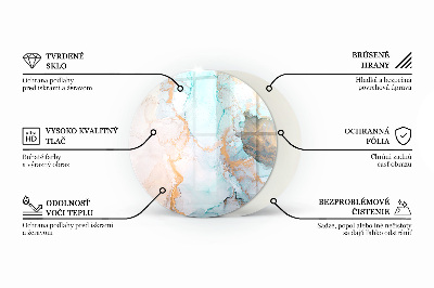 Vorlegeplatte für Kaminöfen rund Geometrisches 3D-Muster