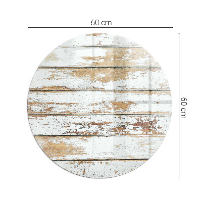 Vorlegeplatte für Kaminöfen rund Beschädigtes Holzbrett