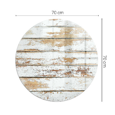 Vorlegeplatte für Kaminöfen rund Beschädigtes Holzbrett