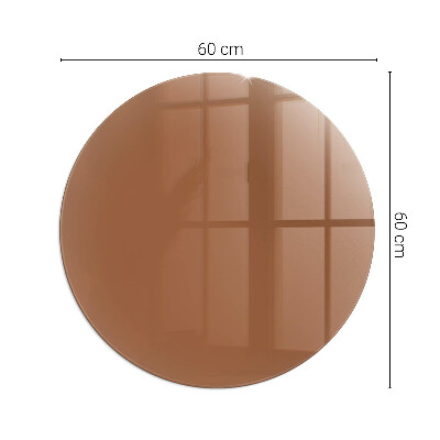 Glasplatte für Kaminöfen rund Farbe Braun