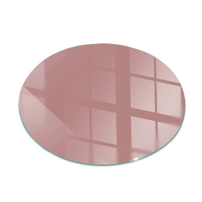 Vorlegeplatte für Kaminöfen rund Farbe Rosa