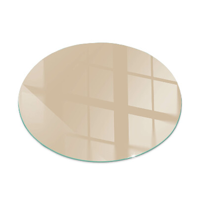 Vorlegeplatte für Kaminöfen rund Farbe Beige