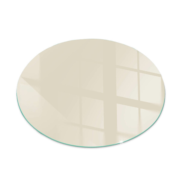 Vorlegeplatte für Kaminöfen rund Farbe Beige