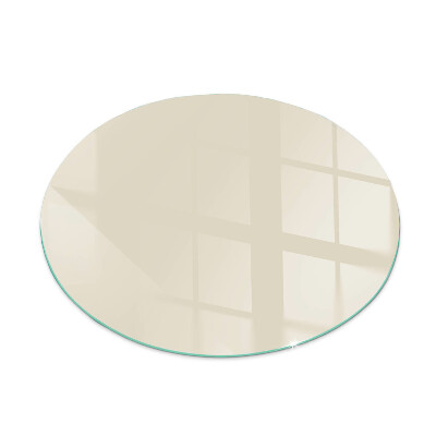 Vorlegeplatte für Kaminöfen rund Farbe Beige