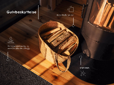 Rechteckige Vorlegeplatte für Kaminöfen Schwarze metallene