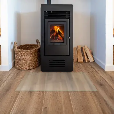 Glasplatte für Kamin rechteckige semitransparente Ausführung