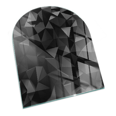 Glasplatte für Kamin halboval Dreidimensionale Geometrie