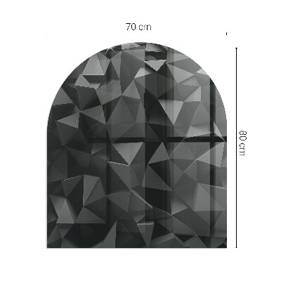 Glasplatte für Kamin halboval Dreidimensionale Geometrie