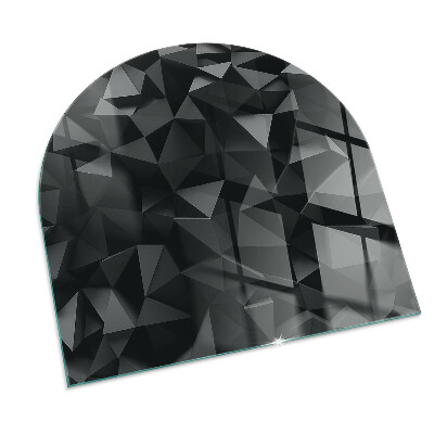 Glasplatte für Kamin halboval Dreidimensionale Geometrie