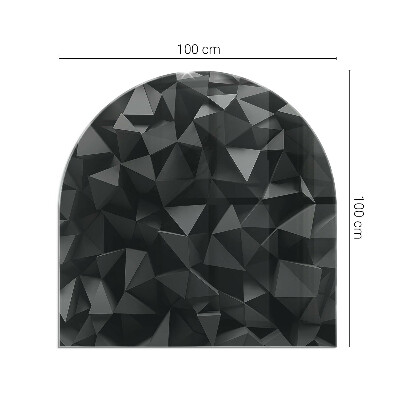 Glasplatte für Kamin halboval Dreidimensionale Geometrie