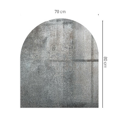 Glas unter Kamin halboval Rohe Oberflächenstruktur