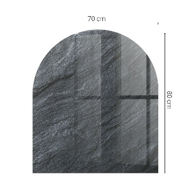 Glas unter Kamin halboval Steinoberflächenstruktur