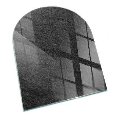 Glas unter Kamin halboval Steinoberflächenstruktur