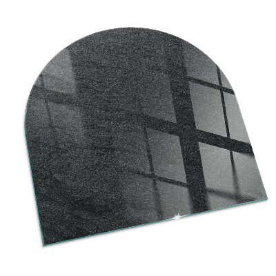 Glas unter Kamin halboval Steinoberflächenstruktur