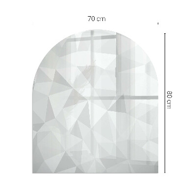 Glasplatte für Kamin halboval Abstraktes geometrisches Muster