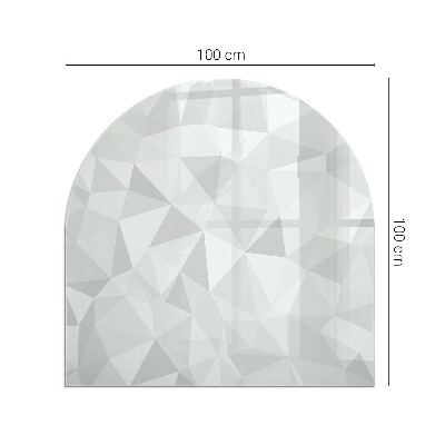 Glasplatte für Kamin halboval Abstraktes geometrisches Muster