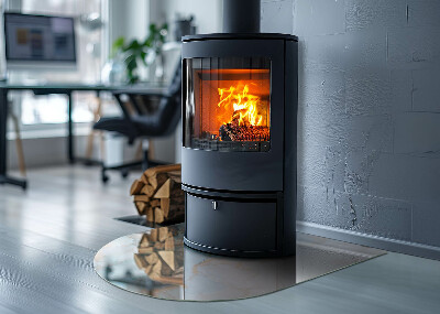 Glas unter Kamin halboval Abstraktes flüssiges Muster