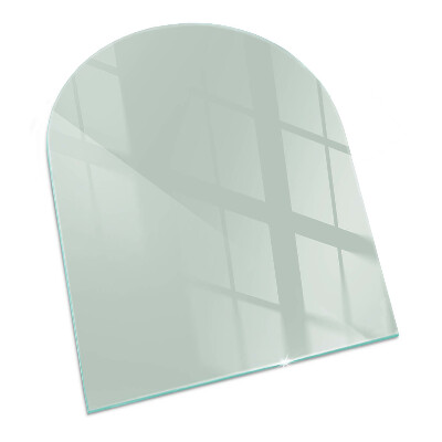 Glas unter Kamin halboval Farbe Hellgrün