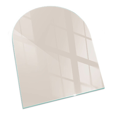 Glas unter Kamin halboval Farbe Blassrosa