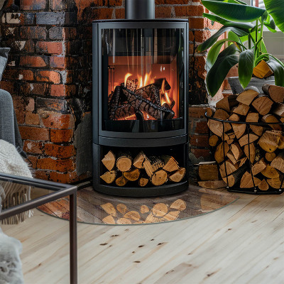 Glasplatte für Kaminöfen quartal Holzbrett im Layout