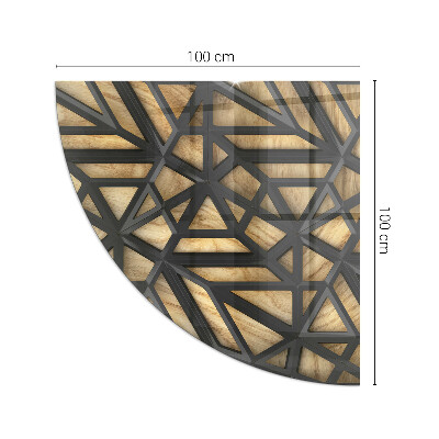 Glasplatte für Kaminöfen quartal Geometrie mit Holz
