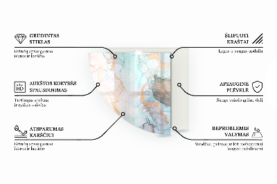 Glasplatte für Kaminöfen quartal Abstraktes geometrisches Muster