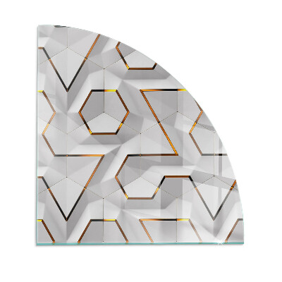 Glasplatte für Öfen quartal Geometrisches 3D-Muster