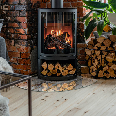 Glasplatte für Öfen quartal Beschädigtes Holzbrett