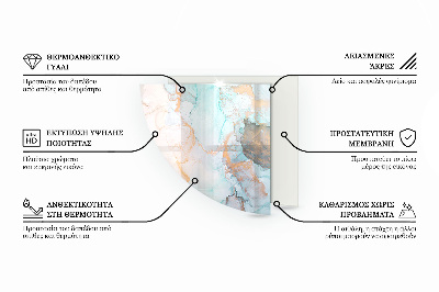 Glasplatte für Kaminöfen quartal Elegante Blätter in Textur