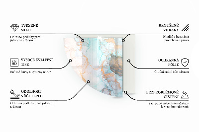 Glasplatte für Kaminöfen quartal Elegante Blätter in Textur