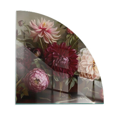 Glasplatte für Öfen quartal Blumenstrauß im Detail