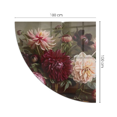 Glasplatte für Öfen quartal Blumenstrauß im Detail