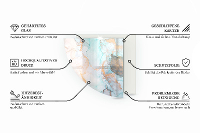 Glasplatte für Öfen quartal Farbe Braun