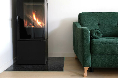 Glasplatte für Kamin rechteckig Natursteinstruktur