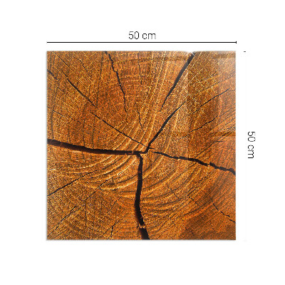 Glasplatte für Öfen rechteckig Holzmaserung im Querschnitt
