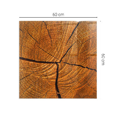 Glasplatte für Öfen rechteckig Holzmaserung im Querschnitt