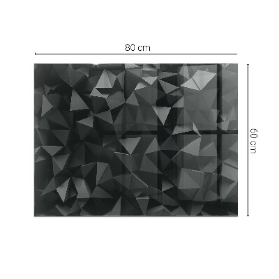 Glasplatte für Kamin rechteckig Dreidimensionale Geometrie