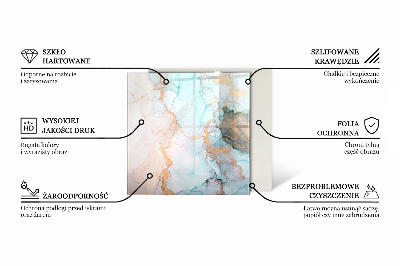 Glasplatte für Kamin rechteckig Dreidimensionale Geometrie