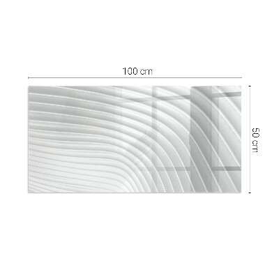 Glasplatte für Öfen rechteckig Wellen zarter Linien