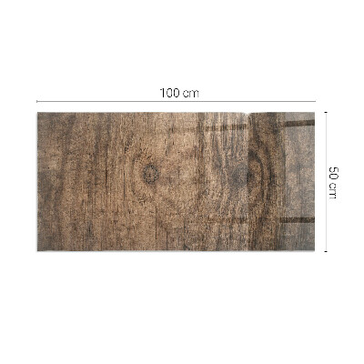 Glasplatte für Kamin rechteckig Natürliches Holzmuster